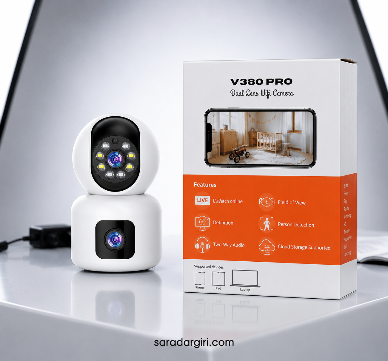 V380 Pro Dual Lens Wifi Camera