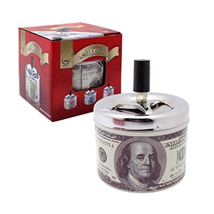Stainless Steel Ashtray with Magical Open & Close Option